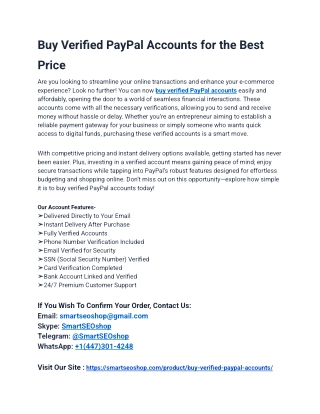 How to Safely Use Verified PayPal Accounts After Purchase