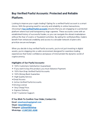 How to Safely Use Verified Paxful Accounts After Purchase