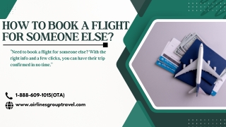 How to book a flight for someone else