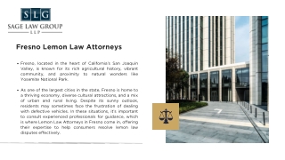 Fresno Lemon Law Attorney - Best Lemon Law Lawyers in Fresno, CA