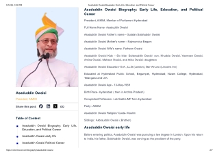 Asaduddin Owaisi Biography_ Early Life, Education, and Political Career