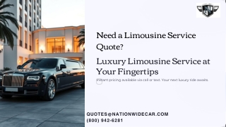 Need a Limousine Service Quote CallText 800 942 6281 for Instant Pricing