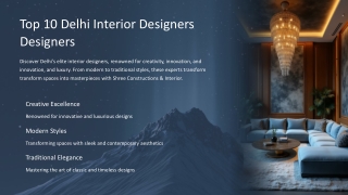 Top 10 Interior Designers in Delhi  Shree Constructions & Interior