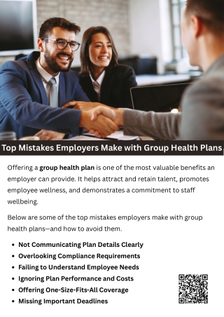 Top Mistakes Employers Make with Group Health Plans