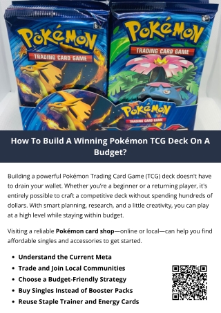 How To Build A Winning Pokémon TCG Deck On A Budget?