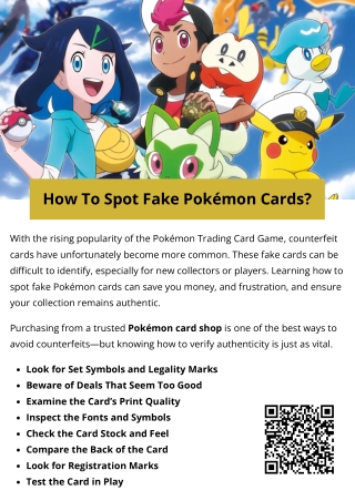 How To Spot Fake Pokémon Cards?