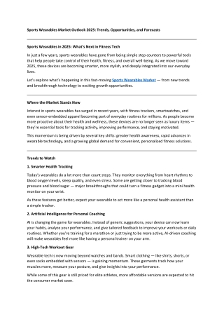 Sports Wearables Market