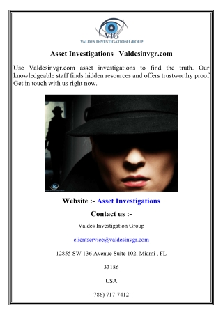Asset Investigations   Valdesinvgr.com