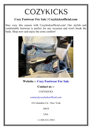 Cozy Footwear For Sale   Cozykicksofficial.com