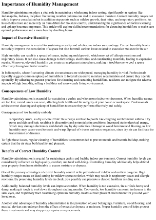 What Professionals Recommend For Cleansing Humidifiers In Indianapolis, Indiana