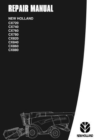 New Holland CX780 Combine Harvesters Service Repair Manual Instant Download