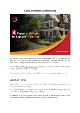 4 Types of Homes to Explore in Spring (1)