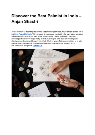 Untitled documentDiscover the Best Palmist in India – Anjan Shastri