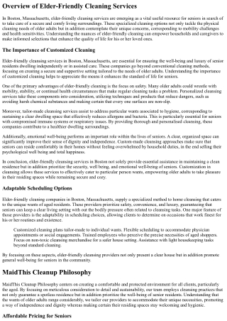 What You Did Not Learn About Elder-Friendly Cleansing In Boston, Massachusetts
