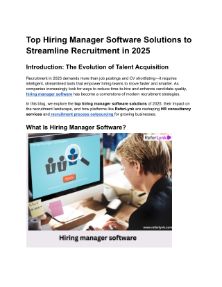 Top Hiring Manager Software Solutions
