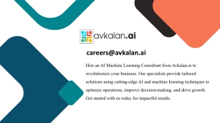 Ai Machine Learning Consultant