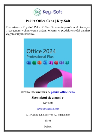 Pakiet Office Cena   Key-Soft
