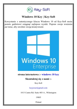 Windows 10 Key   Key-Soft