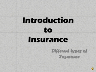 Introduction to Insurance