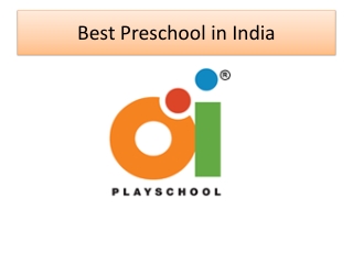 Preschool in India