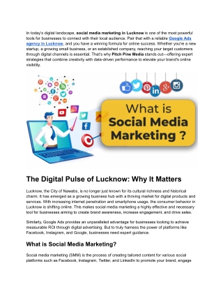 Top Social Media Marketing and Google Ads Agency in Lucknow