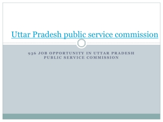 Uttar Pradesh public service commission