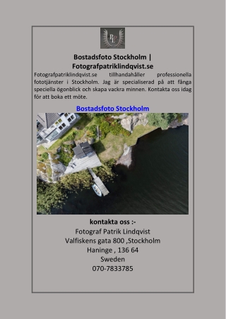 Bostadsfoto Stockholm | Fotografpatriklindqvist.se