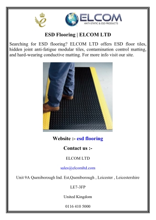 ESD Flooring   ELCOM LTD