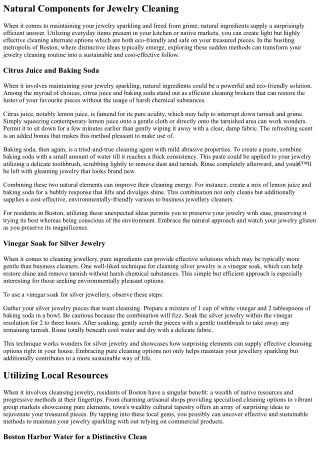 Unexpected Ideas For Cleaning Jewelry In Boston, Massachusetts