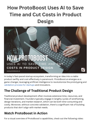 How ProtoBoost Uses AI to Save Time and Cut Costs in Product Design