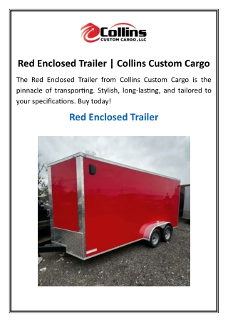 Red Enclosed Trailer