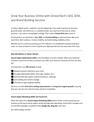 Grow Your Business Online with OctoonTech’s SEO, SEM, and Brand Building Services (1)