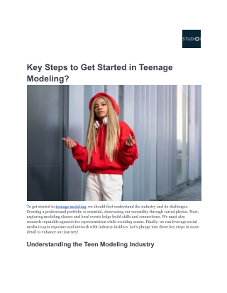 Key Steps to Get Started in Teenage Modeling_