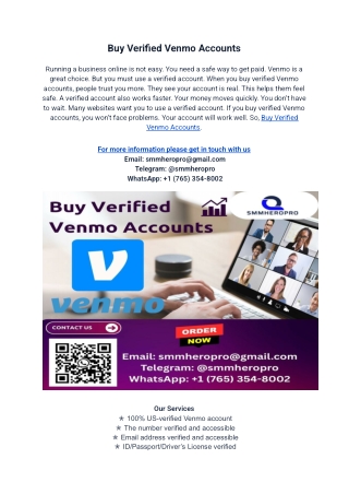 World Wide Best 17 Sites Buy Verified Venmo Accounts