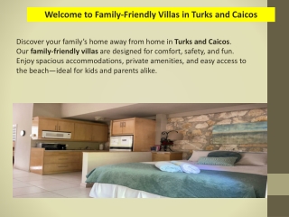 Family-friendly villas in Turks and Caicos