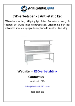 ESD-arbetsbänk Anti-static Esd