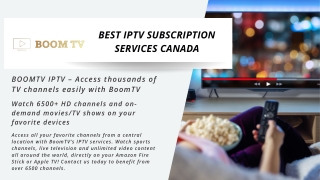 Best IPTV Subscription Services Canada