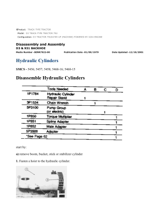 Caterpillar Cat D3 TRACK-TYPE TRACTOR (Prefix 79U) Service Repair Manual Instant Download (79U04709-UP)