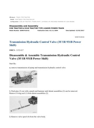 Caterpillar Cat D3B TRACK-TYPE TRACTOR (Prefix 24Y) Service Repair Manual Instant Download
