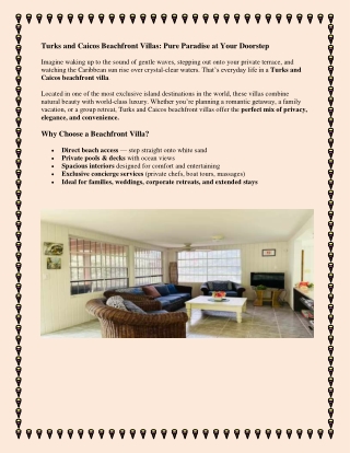 Turks and Caicos Beachfront Villas – Private Luxury Stays