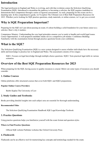The Ultimate List of Best SQE Preparation Resources for 2023
