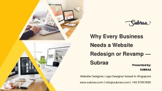 Why Every Business Needs a Website Redesign or Revamp — Subraa