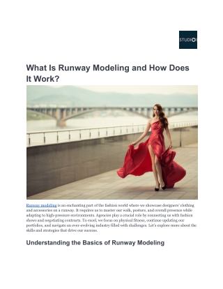 What Is Runway Modeling and How Does It Work_
