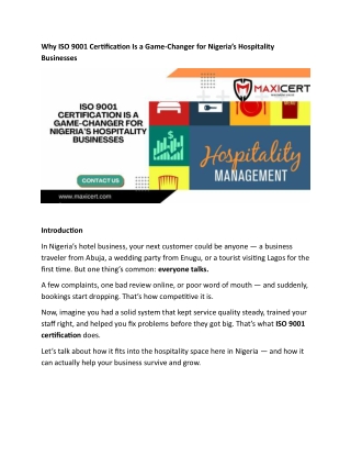 Why ISO 9001 Certification Is a Game Changer