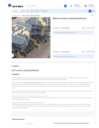 Black Currency Cleaning Material in Germany - labofwealth.com