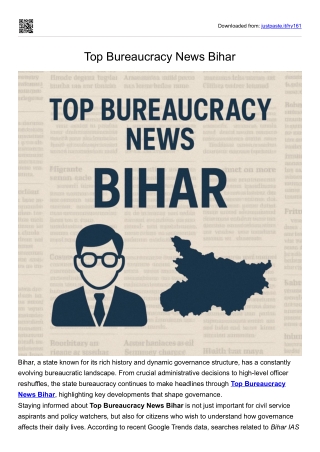 Top Bureaucracy News Bihar