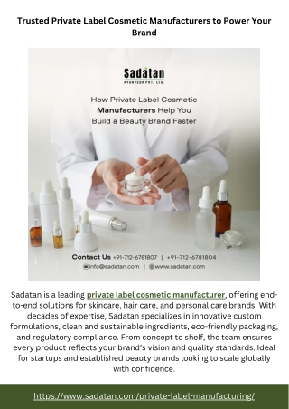 Trusted Private Label Cosmetic Manufacturers to Power Your Brand