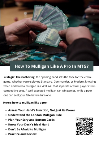 How To Mulligan Like A Pro In MTG?