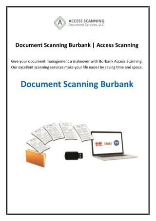 Document Scanning Burbank
