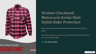 Women Checkered Motorcycle Kevlar Shirt: A Stylish Upgrade in Rider Protection